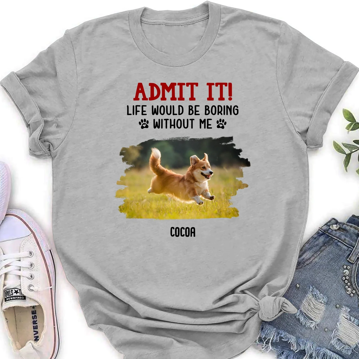 Admit It Christmas Cartoon Photo - Personalized Custom Women's T-Shirt - Image 6