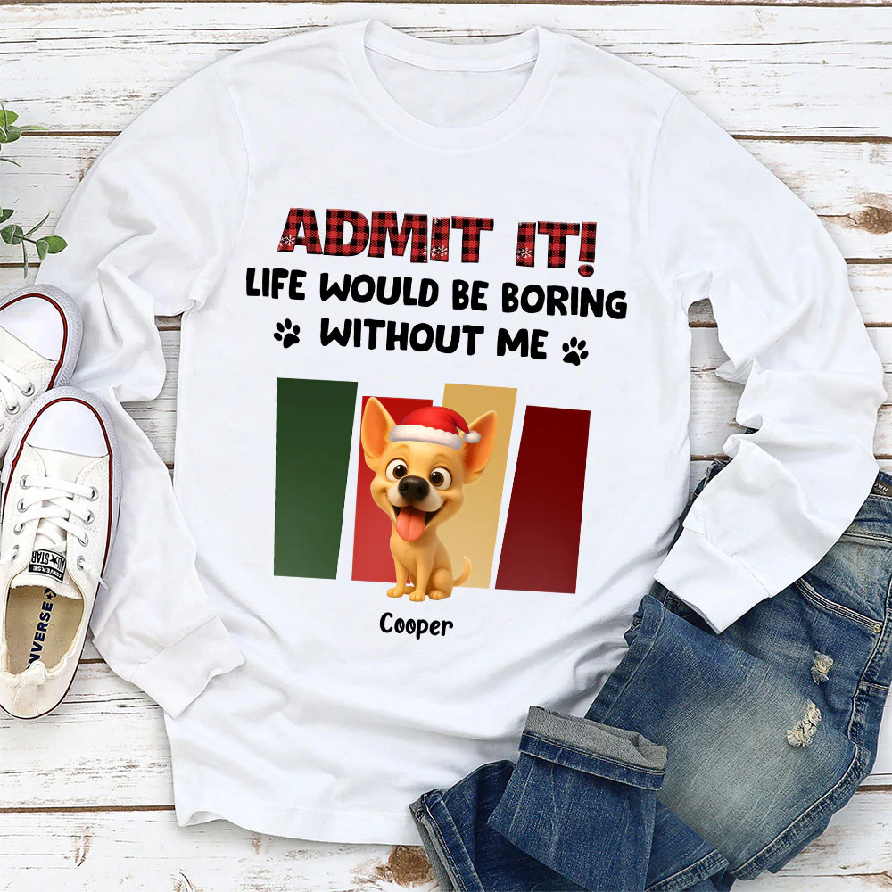 Admit It Christmas - Personalized Custom Long Sleeve T-Shirt - Image 2