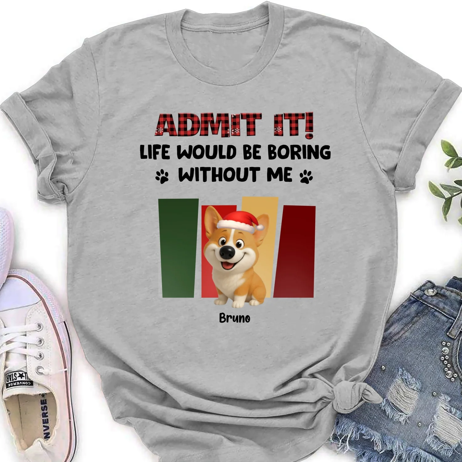 Admit It Christmas - Personalized Custom Women's T-Shirt - Image 6