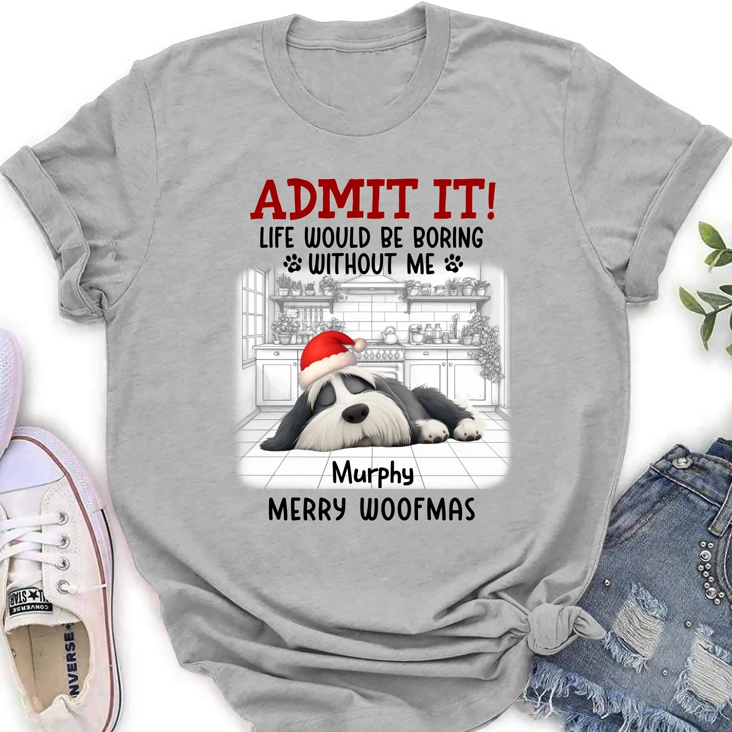 Admit It Dog Cartoon Christmas - Personalized Custom Women T-Shirt - Image 6