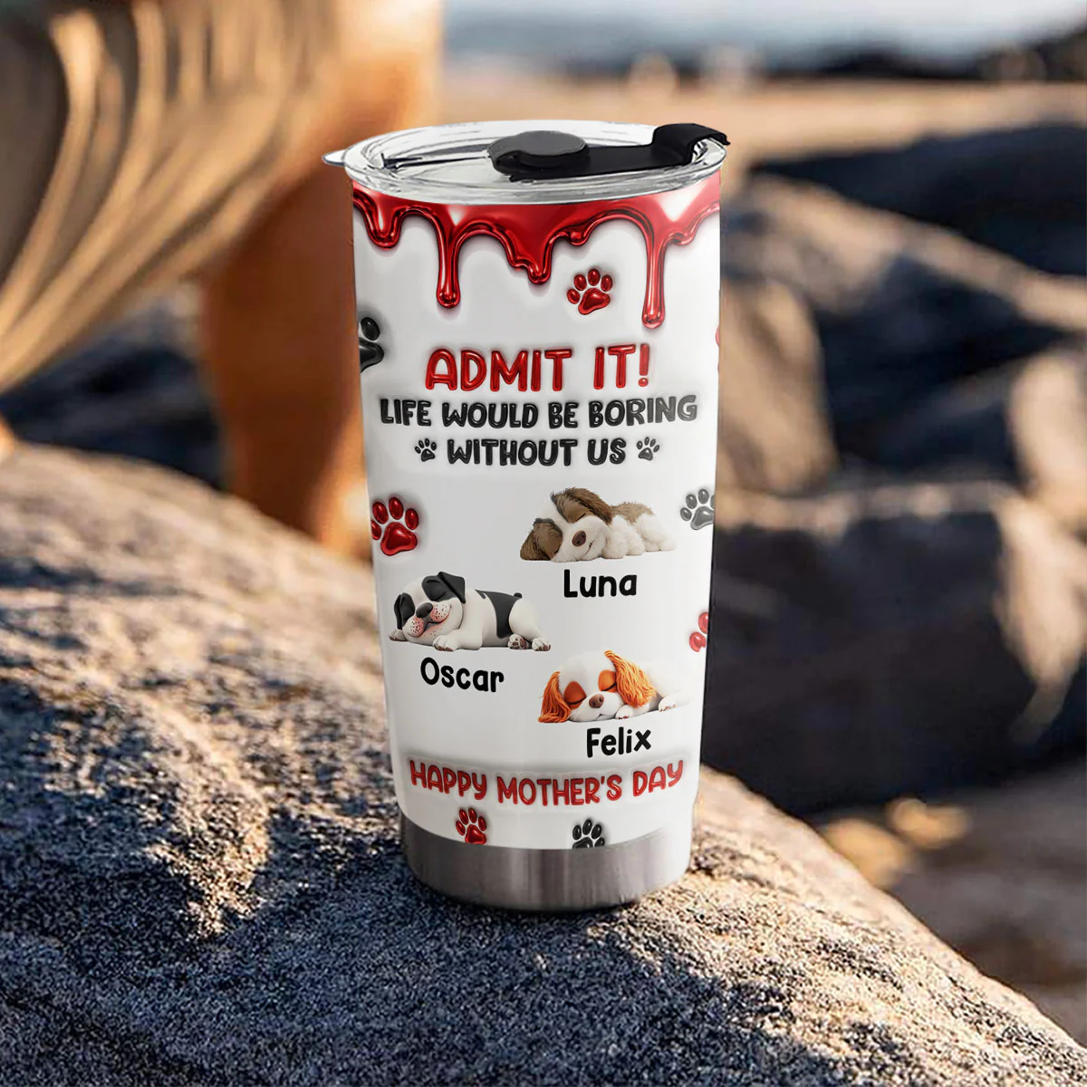 Admit It New Cartoon - Personalized Custom 3D Effect Tumbler - Image 2
