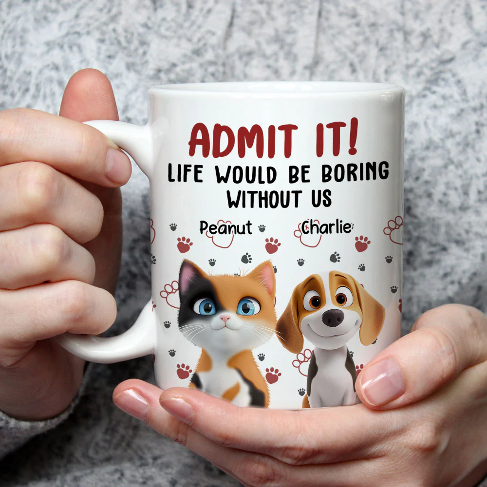 Admit It Pet Mom Mum Dad - Personalized Custom Coffee Mug - Image 4