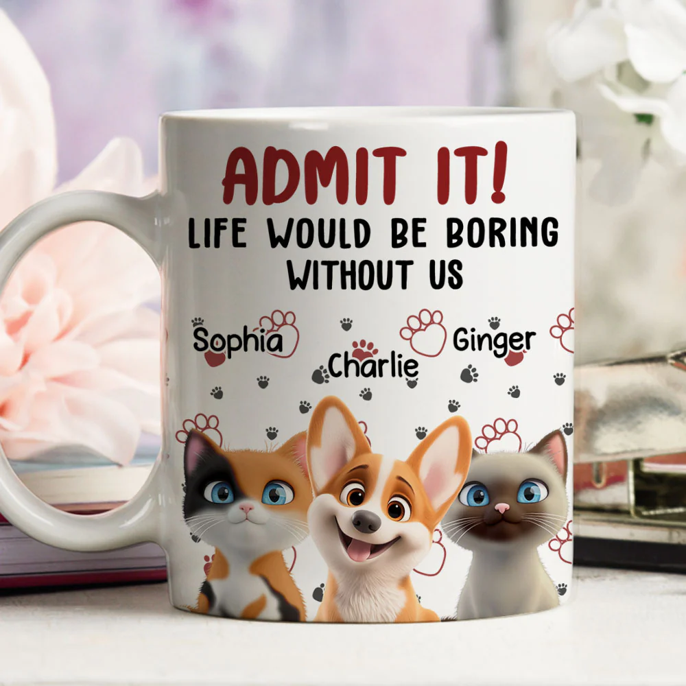 Admit It Pet Mom Mum Dad - Personalized Custom Coffee Mug - Image 7