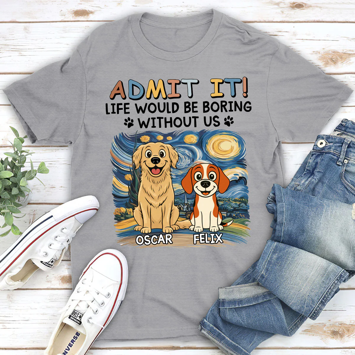 Admit It Retro - Personalized Custom Unisex T-Shirt - Image 3