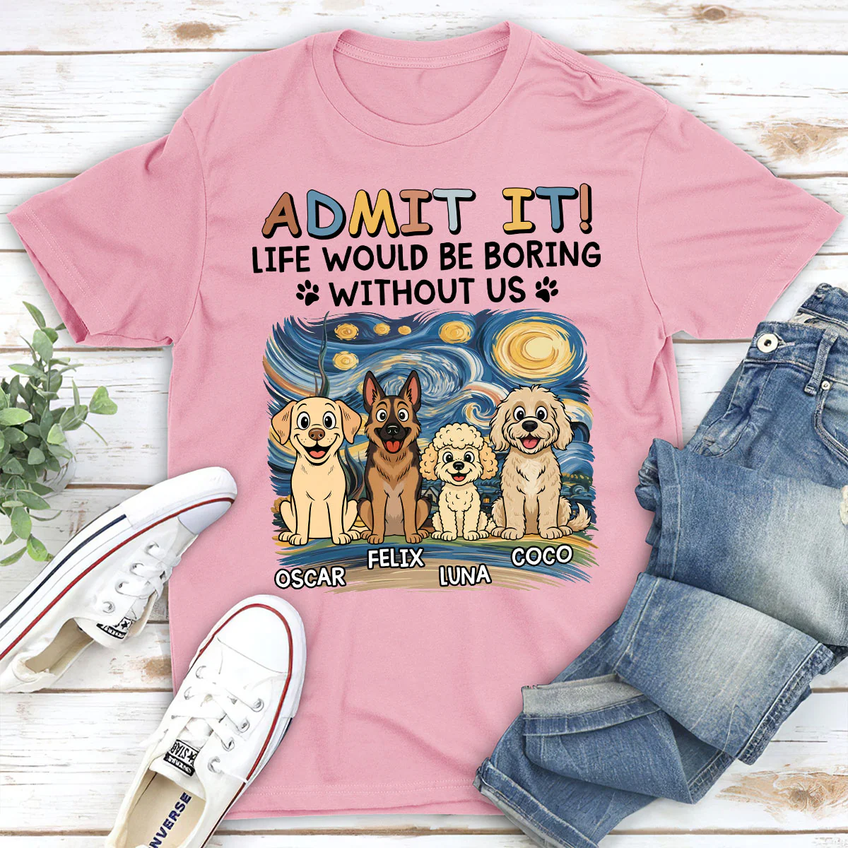 Admit It Retro - Personalized Custom Unisex T-Shirt - Image 5