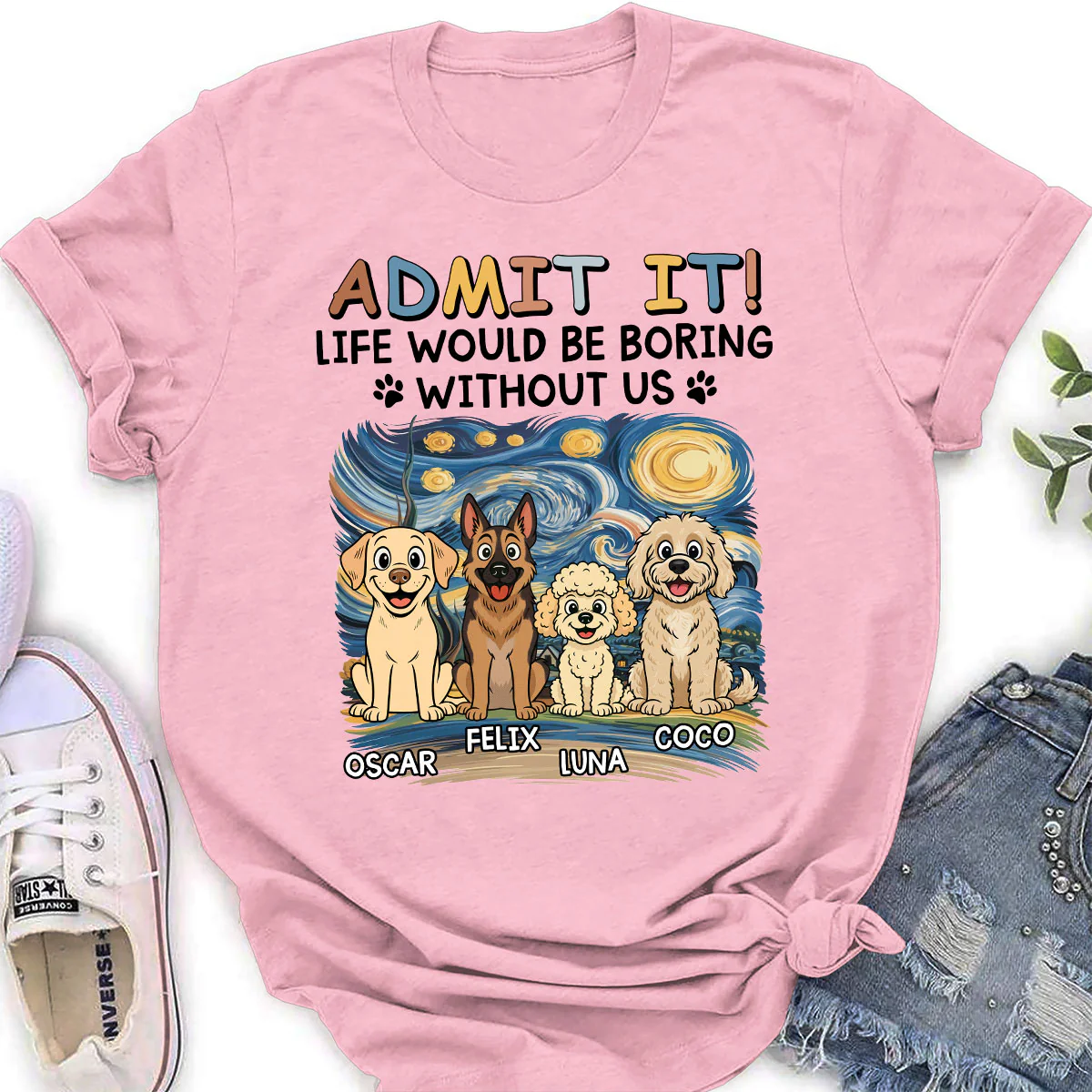 Admit It Retro - Personalized Custom Women's T-Shirt - Image 5
