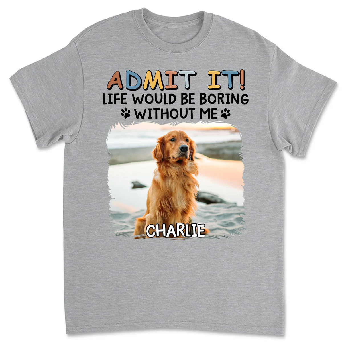 Admit It Retro Photo - Personalized Custom Unisex T-Shirt