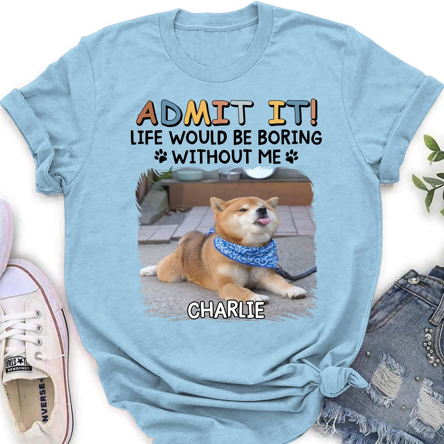 Admit It Retro Photo - Personalized Custom Women's T-Shirt - Image 9