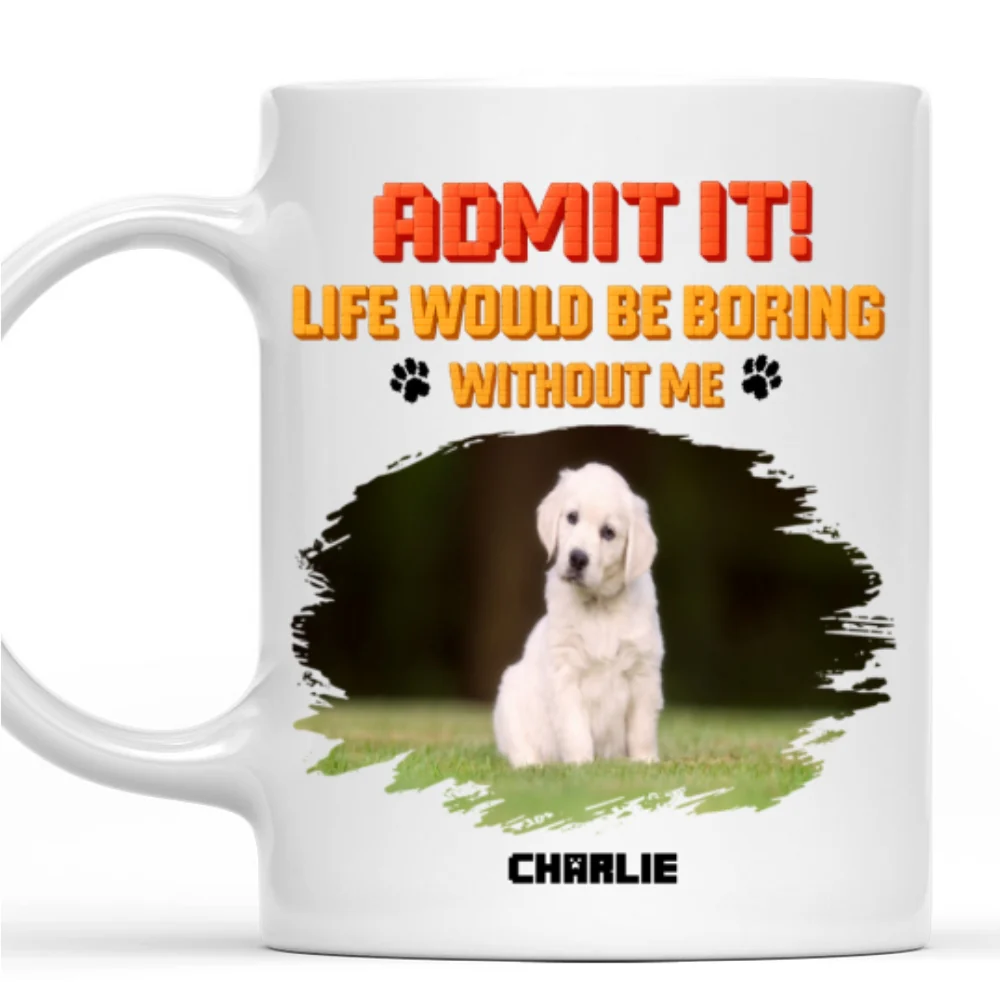 Admit It Square Photo - Personalized Custom Coffee Mug - Image 4