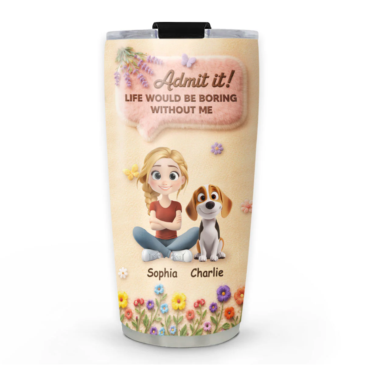 Admit It Stuffy Dogs - Personalized Custom 3D Effect Tumbler