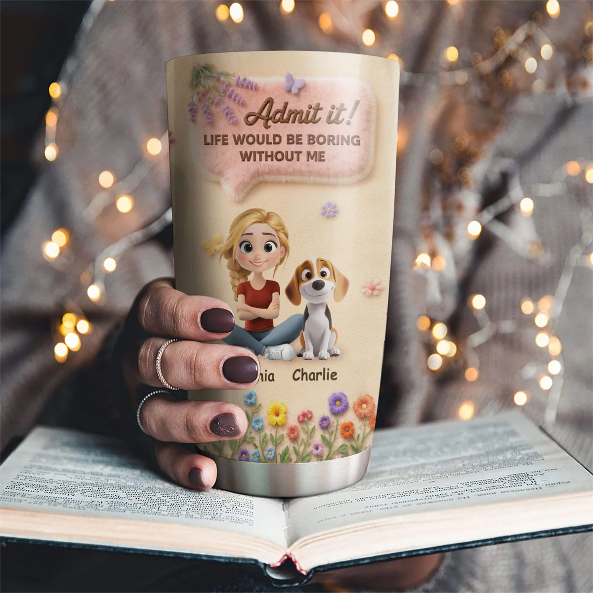 Admit It Stuffy Dogs - Personalized Custom 3D Effect Tumbler - Image 2