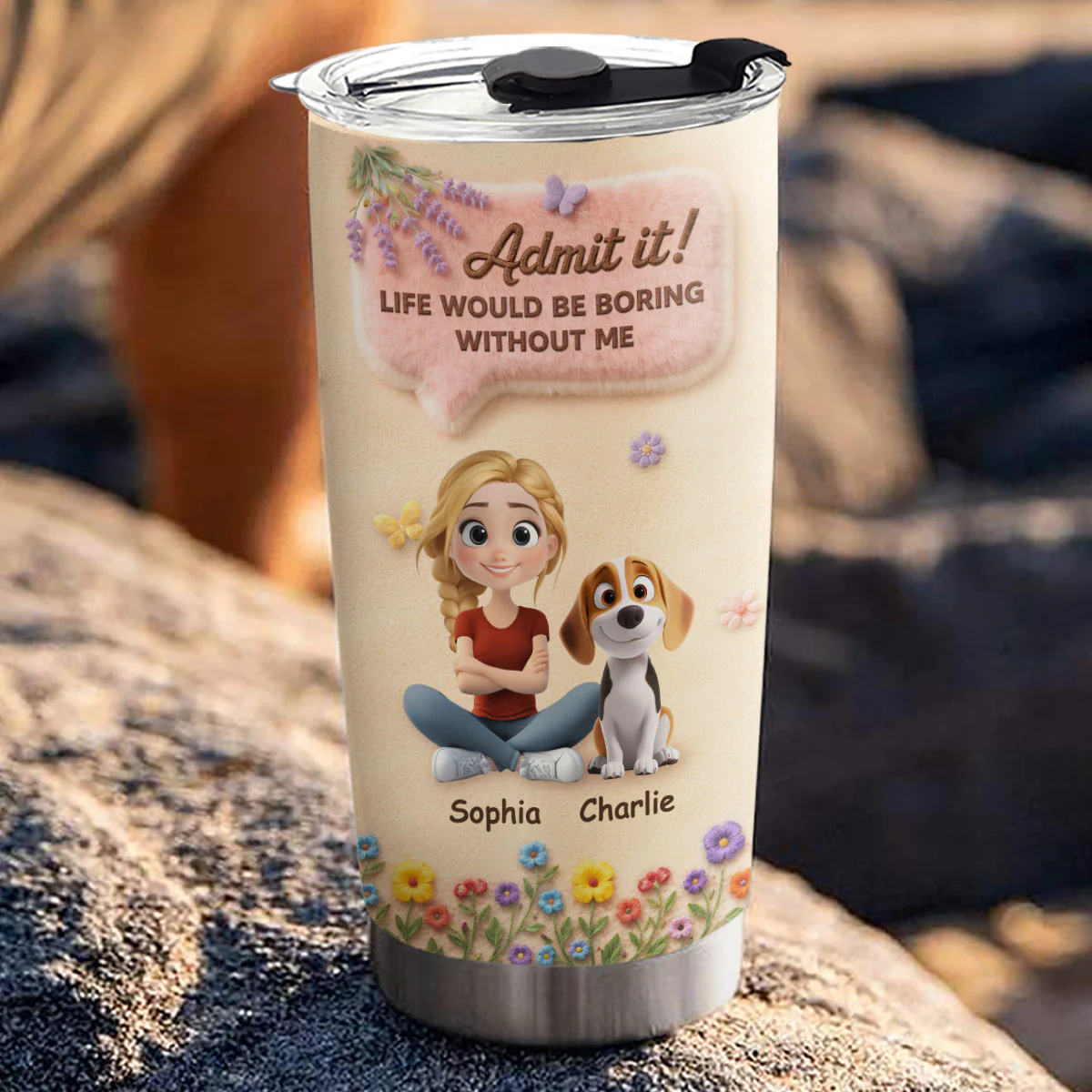 Admit It Stuffy Dogs - Personalized Custom 3D Effect Tumbler - Image 3