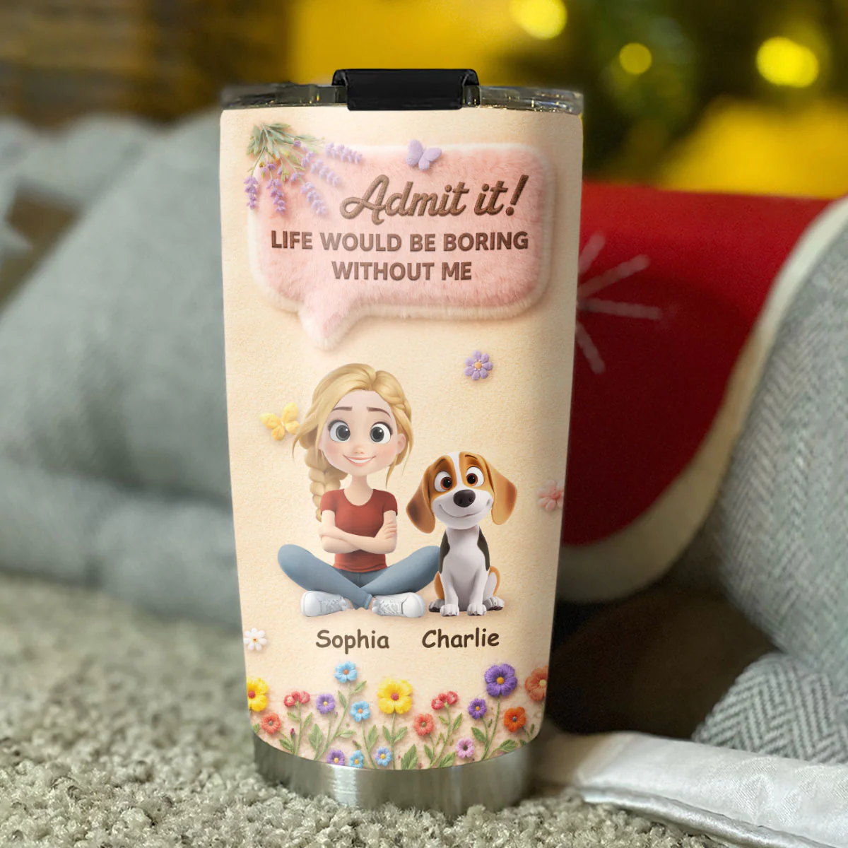 Admit It Stuffy Dogs - Personalized Custom 3D Effect Tumbler - Image 4