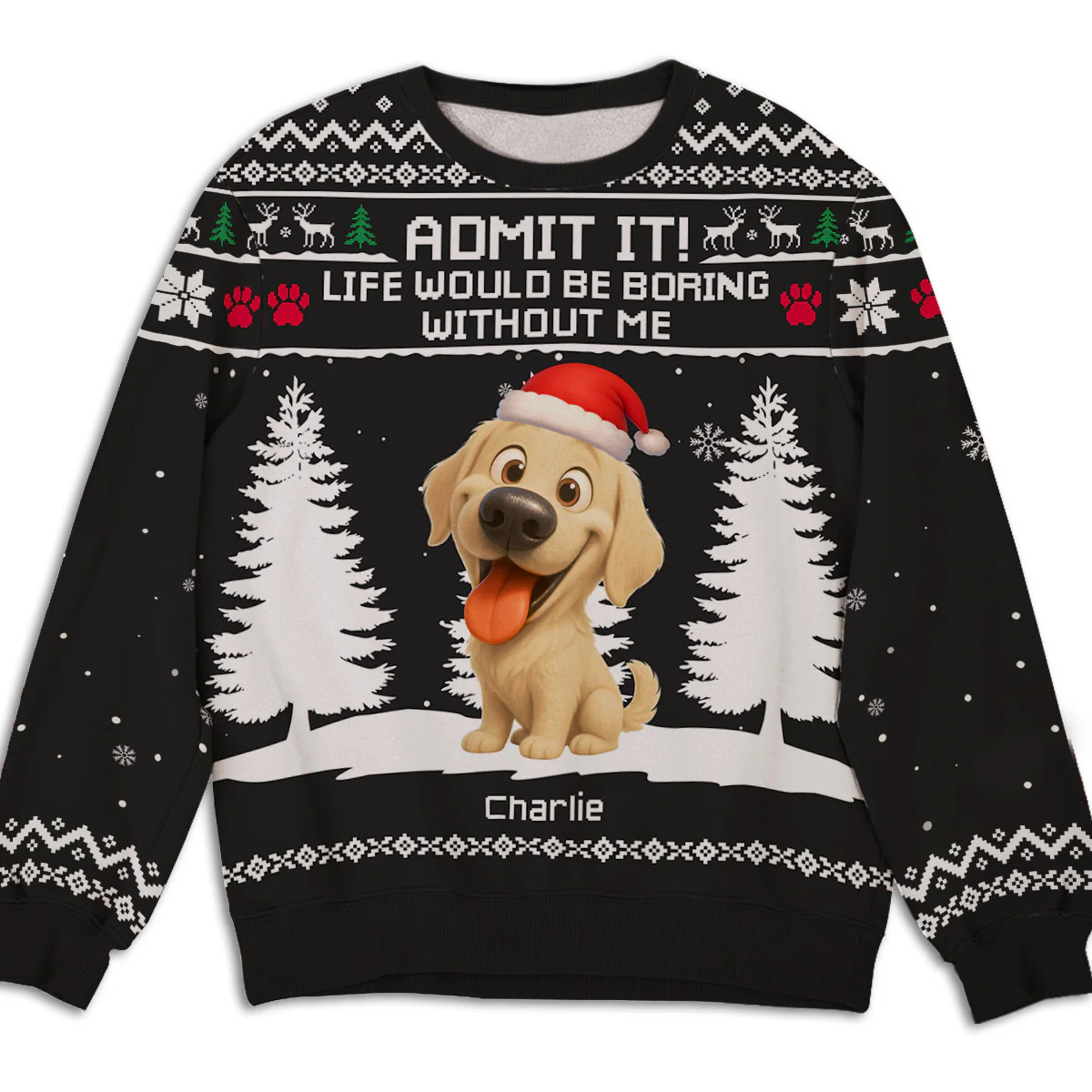 Admit It Winter Cartoon - Personalized Custom All-Over-Print Sweatshirt