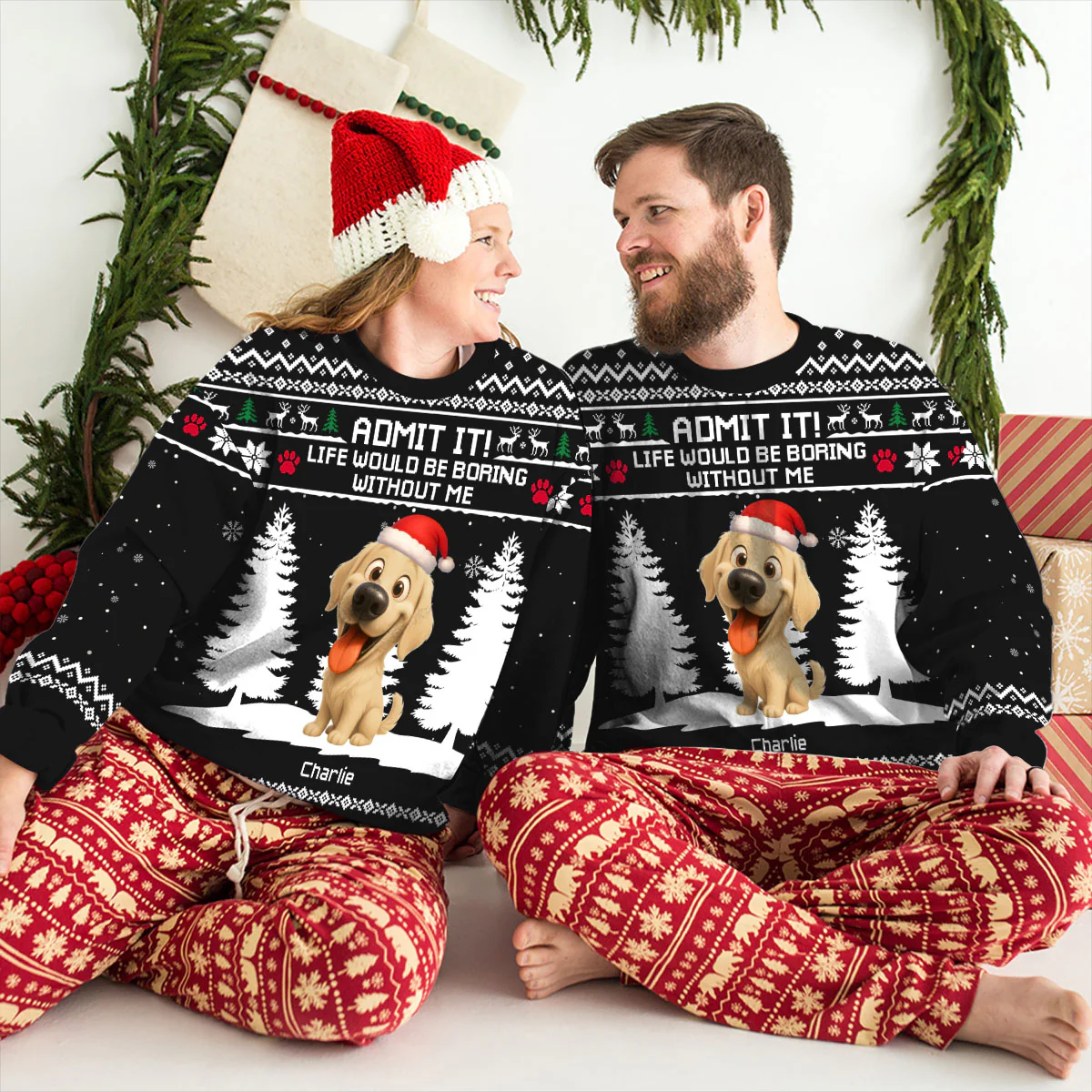 Admit It Winter Cartoon - Personalized Custom All-Over-Print Sweatshirt - Image 5