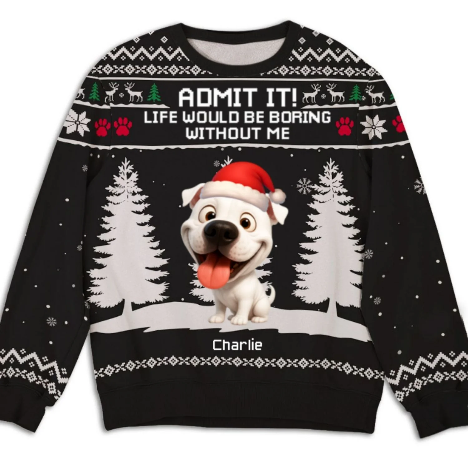 Admit It Winter Cartoon - Personalized Custom All-Over-Print Sweatshirt - Image 8