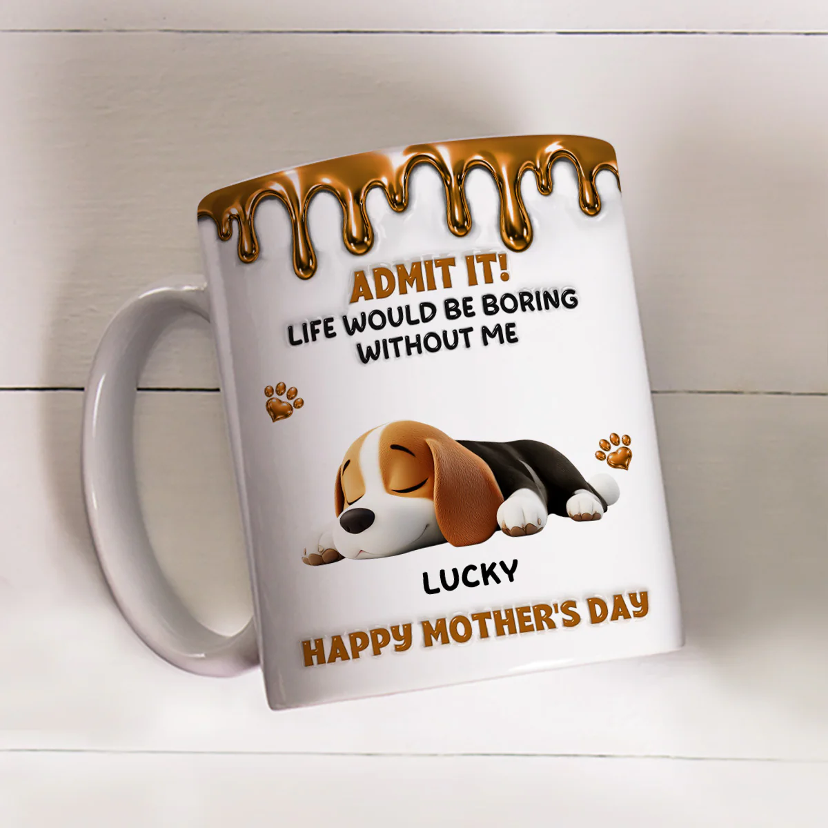 Admit Wonderful Time With Me - Personalized Custom 3D Effect Coffee Mug - Image 2