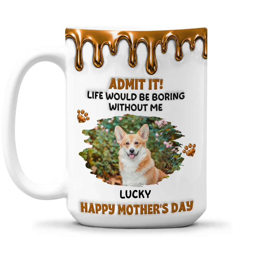 Admit Wonderful Time With Me Photo - Personalized Custom 3D Effect Coffee Mug - Image 2