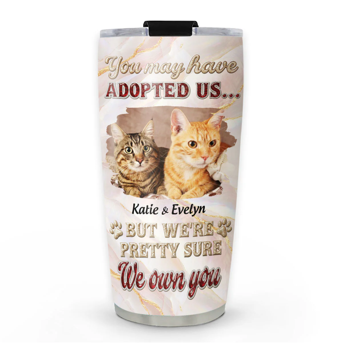 Adopted Cat Photo - Personalized Custom 3D Effect Tumbler