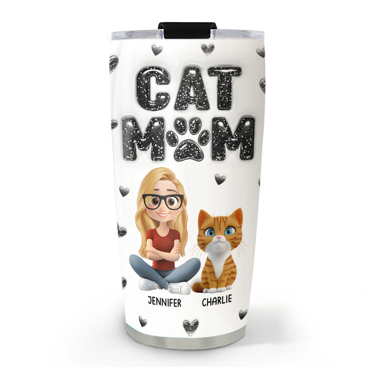 Adore Cats - Personalized Custom 3D Inflated Effect Tumbler