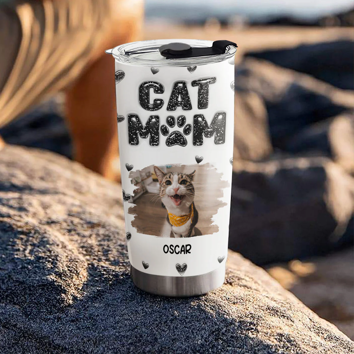 Adore Cats Photo - Personalized Custom 3D Inflated Effect Tumbler