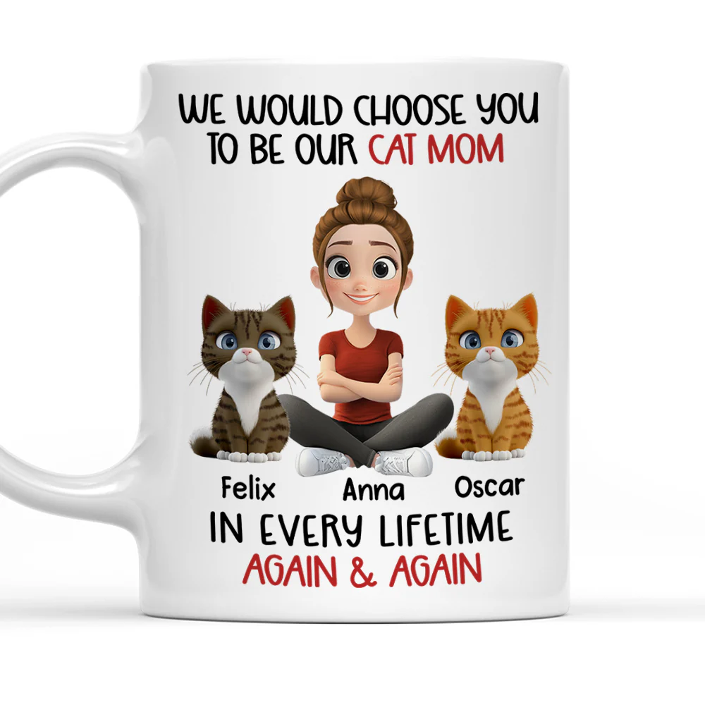 Again And Again Cat Version - Personalized Custom Coffee Mug