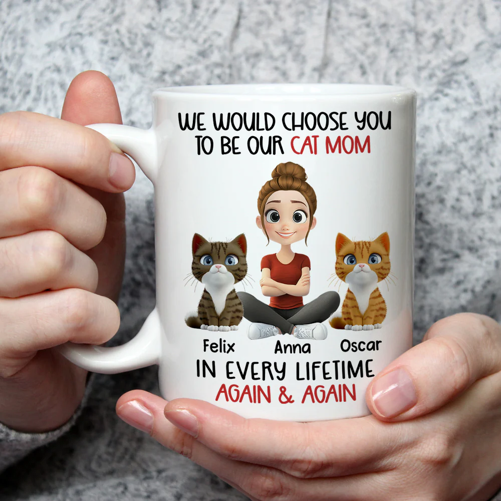 Again And Again Cat Version - Personalized Custom Coffee Mug - Image 2