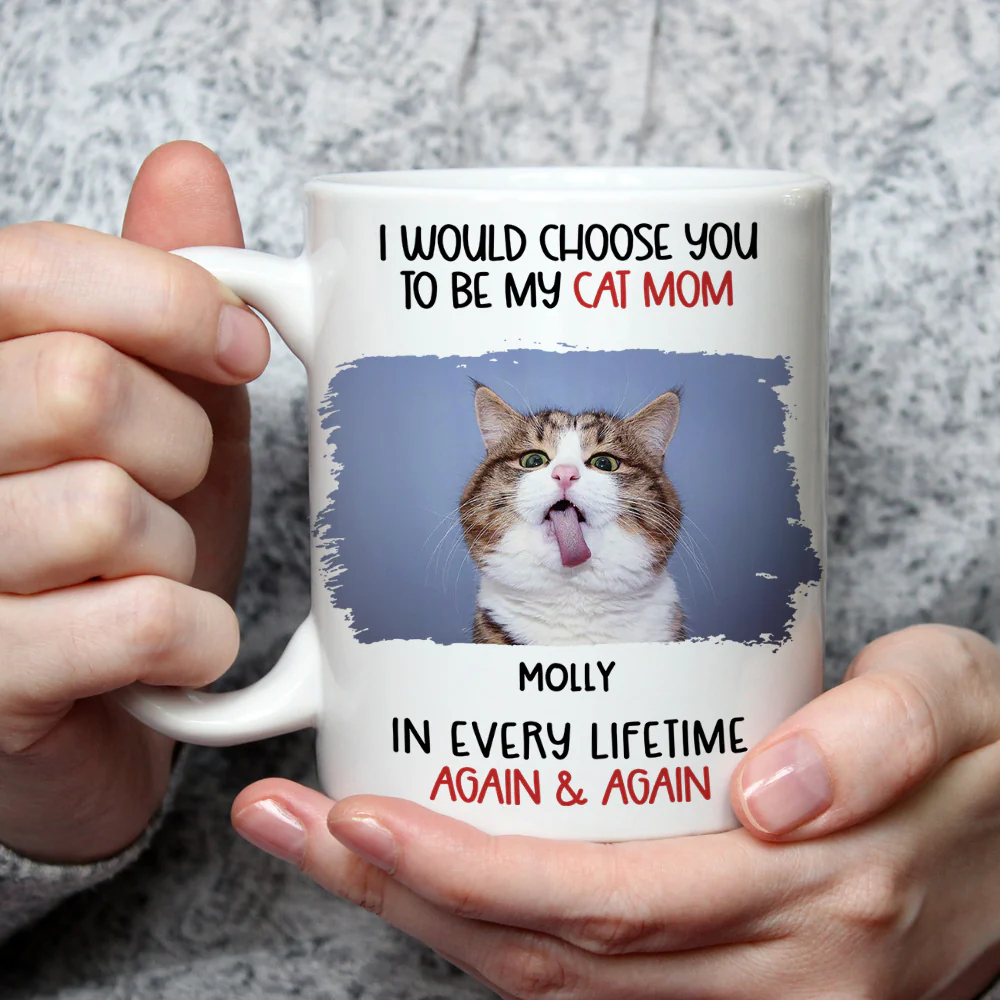 Again And Again Cat Version Photo - Personalized Custom Coffee Mug