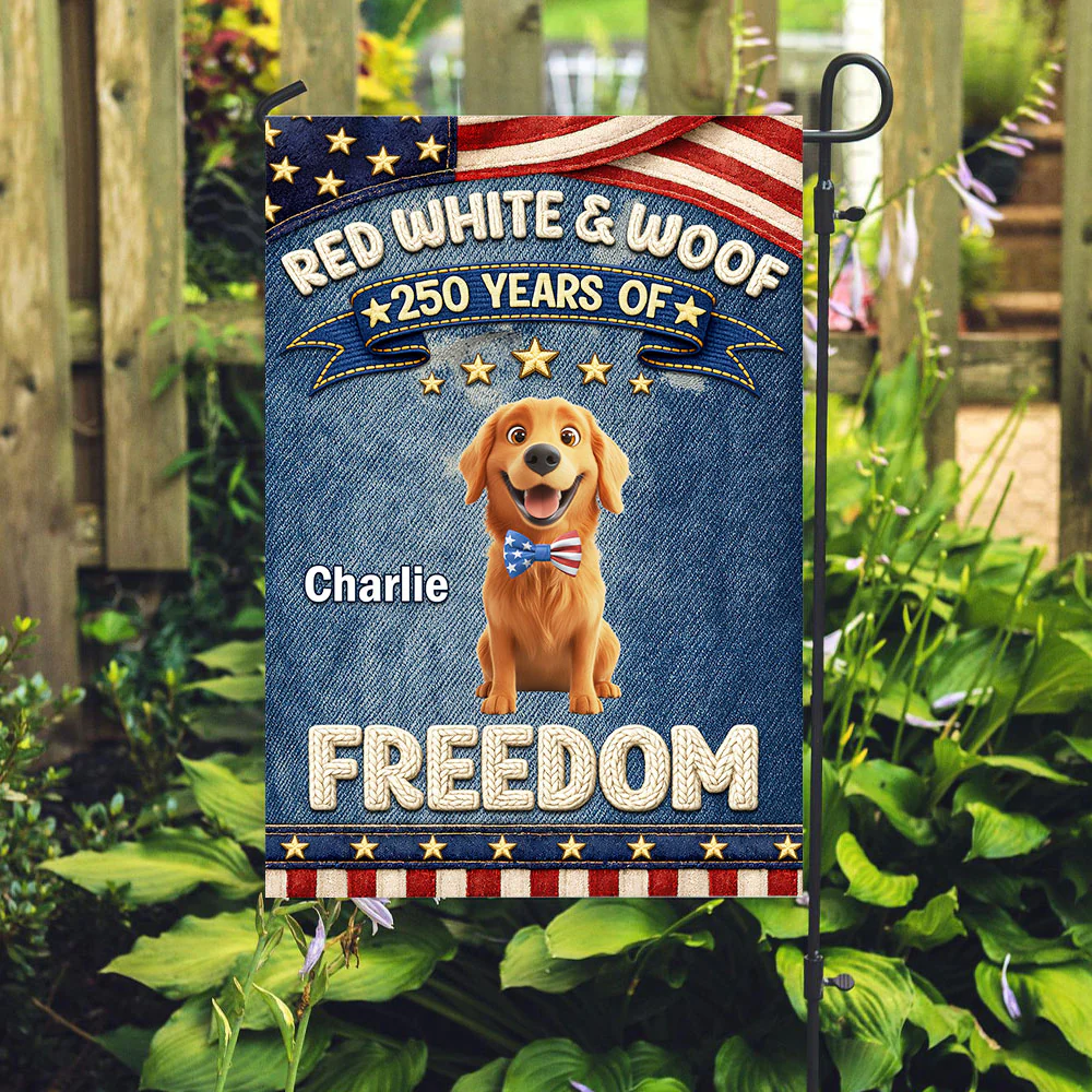 All American Pup - Personalized Custom Flag - Image 2