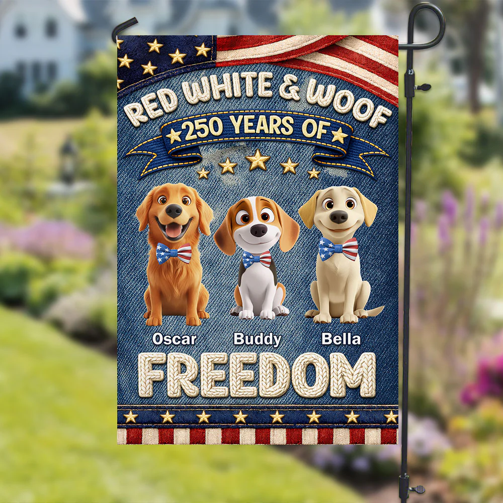 All American Pup - Personalized Custom Flag - Image 3