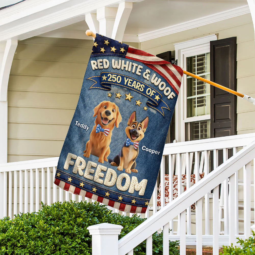 All American Pup - Personalized Custom Flag - Image 5