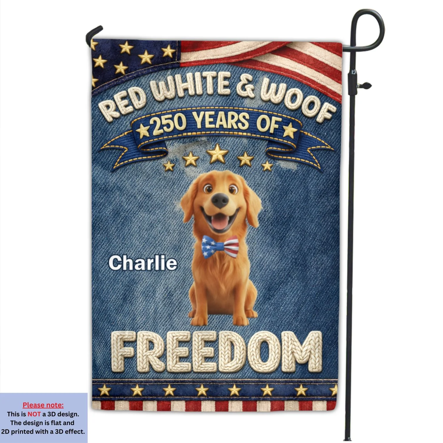 All American Pup - Personalized Custom Flag - Image 6