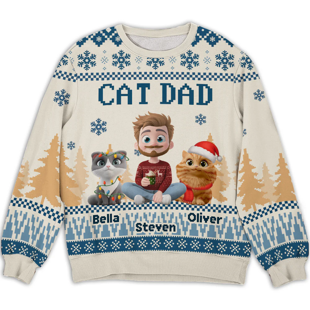 All I Need Is My Cats - Personalized Custom All-Over-Print Sweatshirt