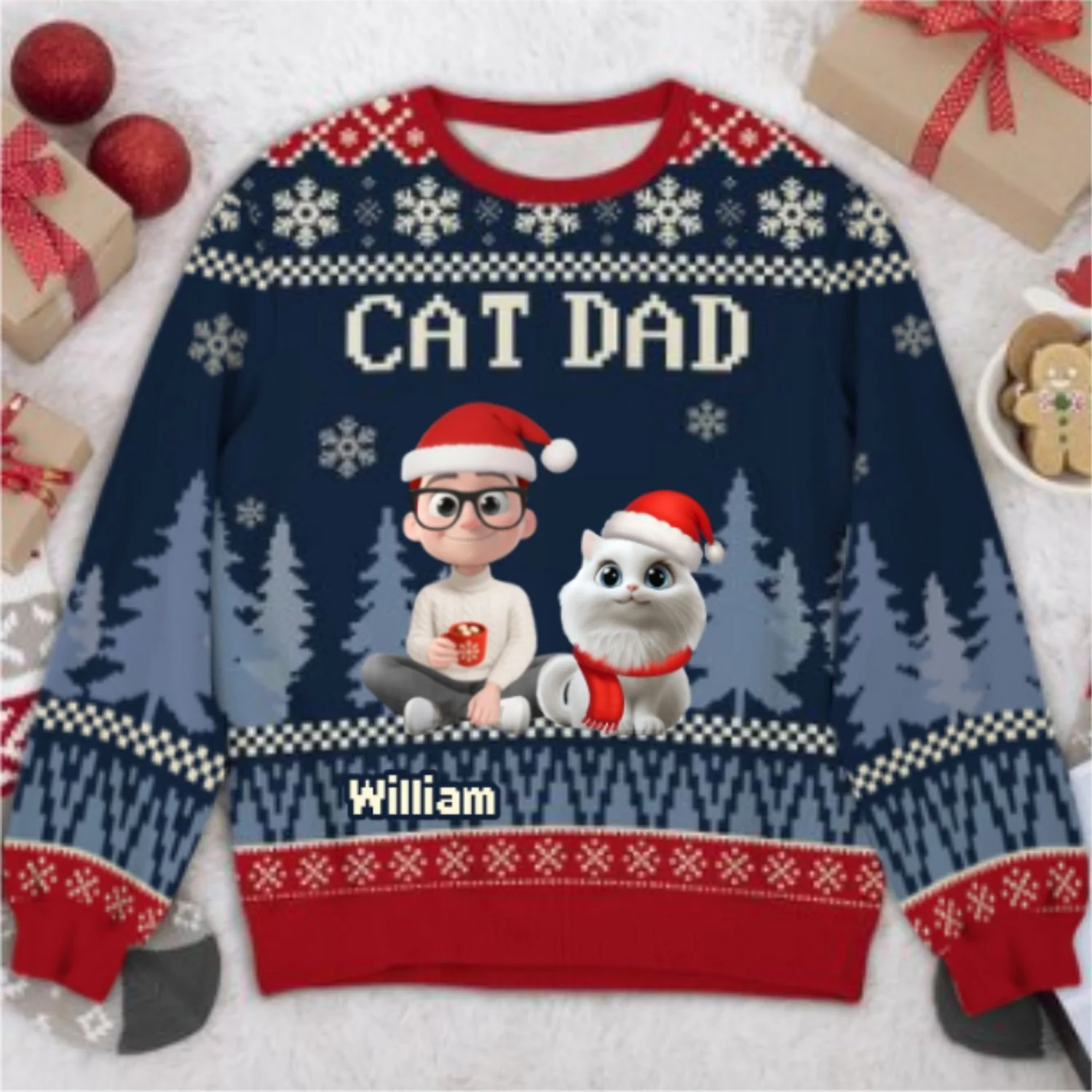 All I Need Is My Cats - Personalized Custom All-Over-Print Sweatshirt - Image 7