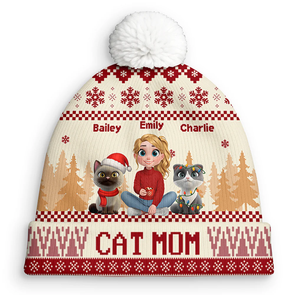 All I Need Is My Cats Ver Woman - Personalized Custom Bobble Beanie Hat