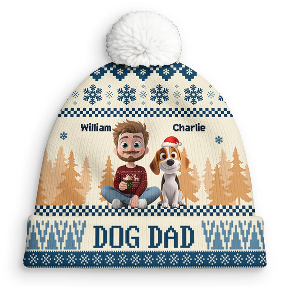 All I Need Is My Dogs - Personalized Custom Bobble Beanie Hat