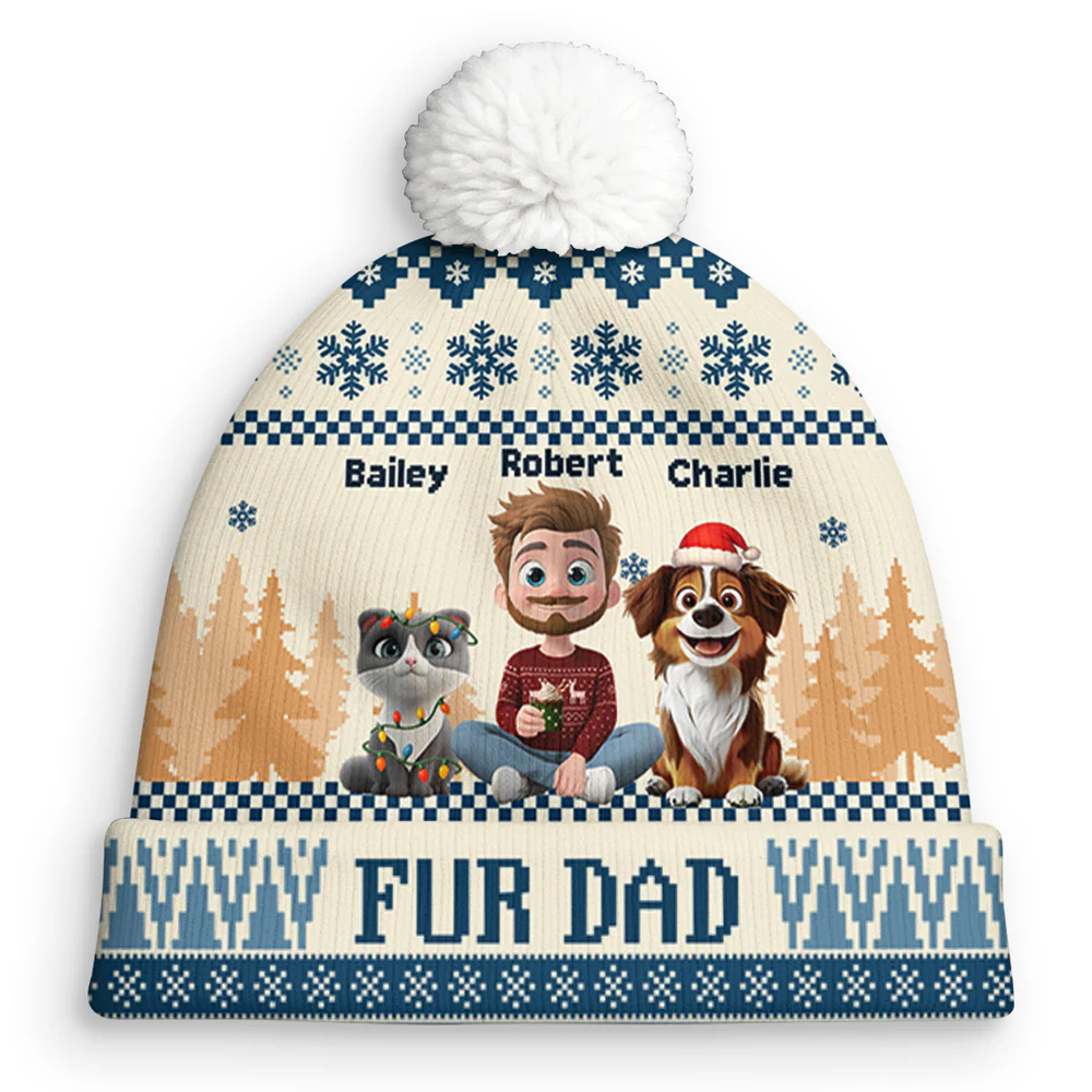 All I Need Is My Pets - Personalized Custom Bobble Beanie Hat