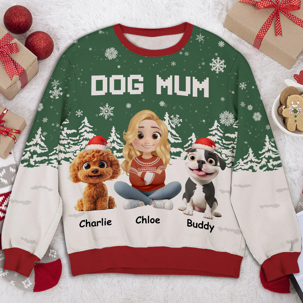 All I Want for Christmas Is You - Personalized Custom All-Over-Print Sweatshirt - Image 2