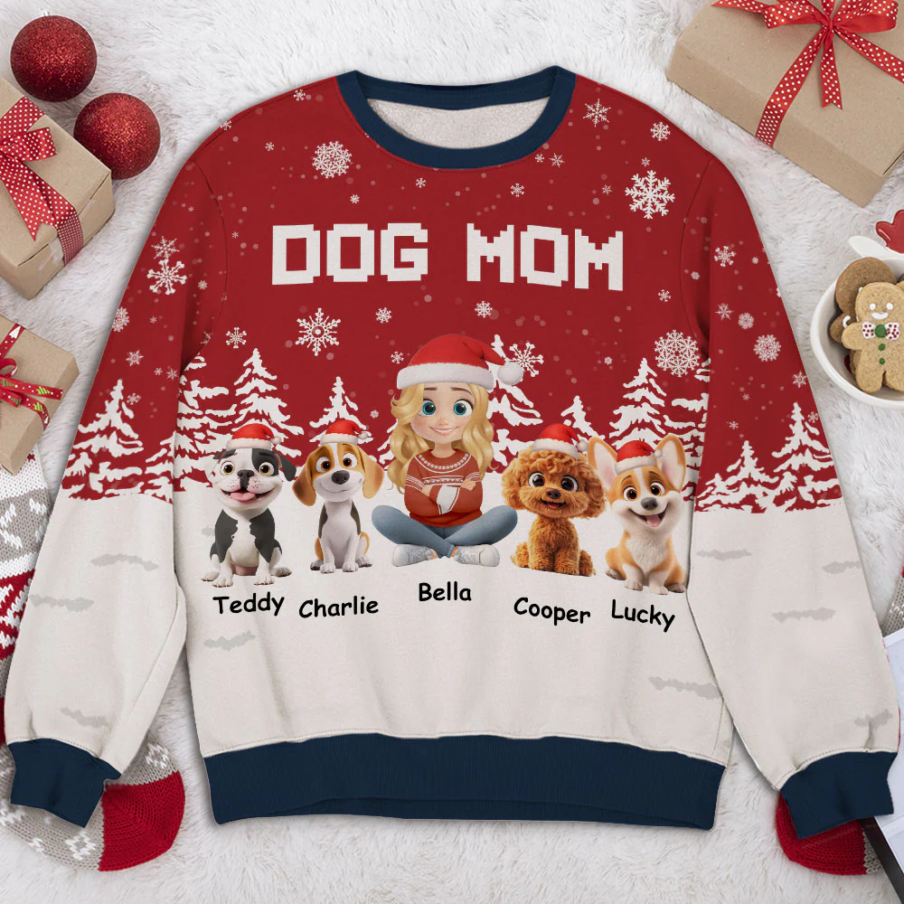 All I Want for Christmas Is You - Personalized Custom All-Over-Print Sweatshirt - Image 4