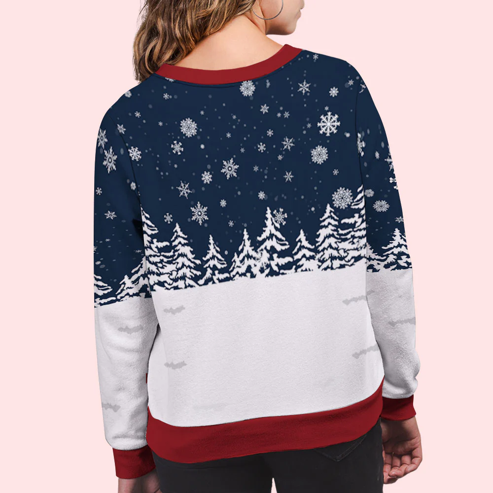 All I Want for Christmas Is You - Personalized Custom All-Over-Print Sweatshirt - Image 6