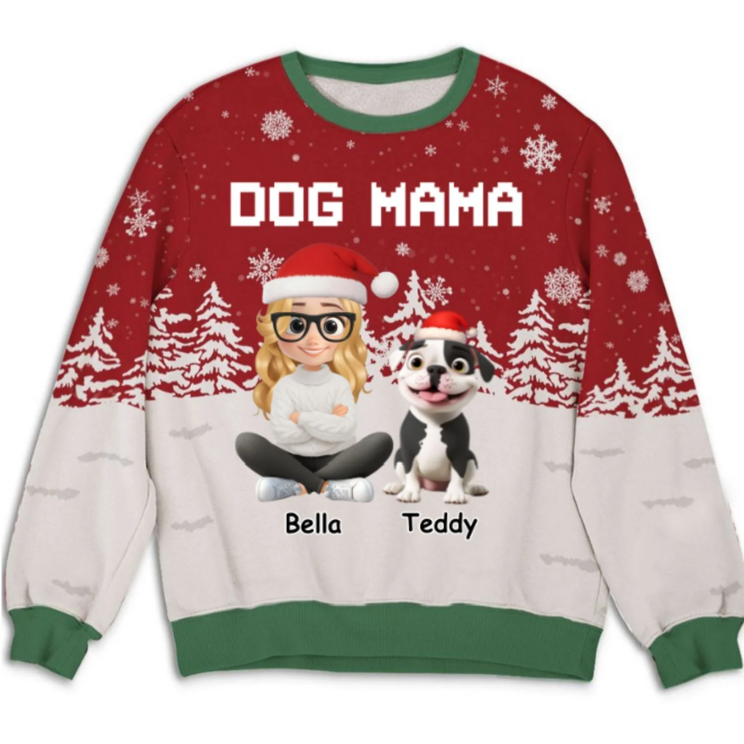All I Want for Christmas Is You - Personalized Custom All-Over-Print Sweatshirt - Image 7