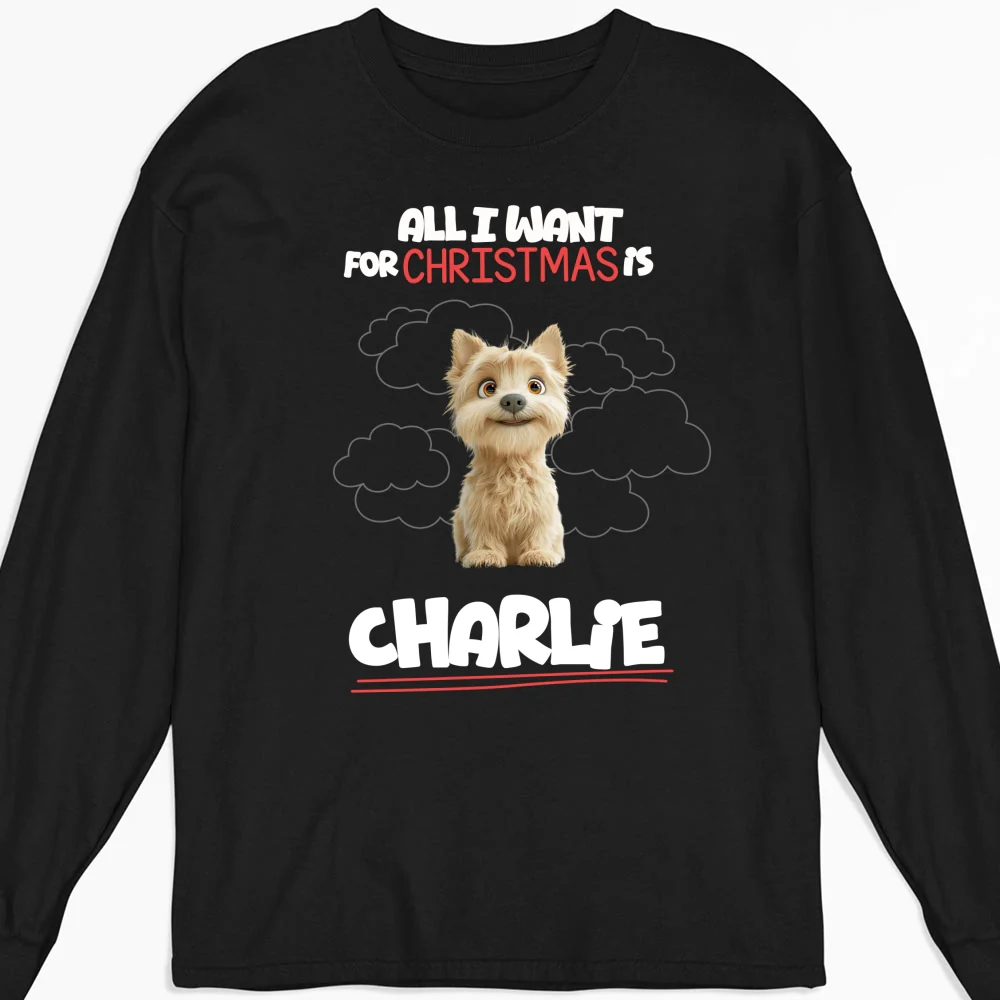 All I Want Is - Personalized Custom Long Sleeve T-Shirt - Image 4