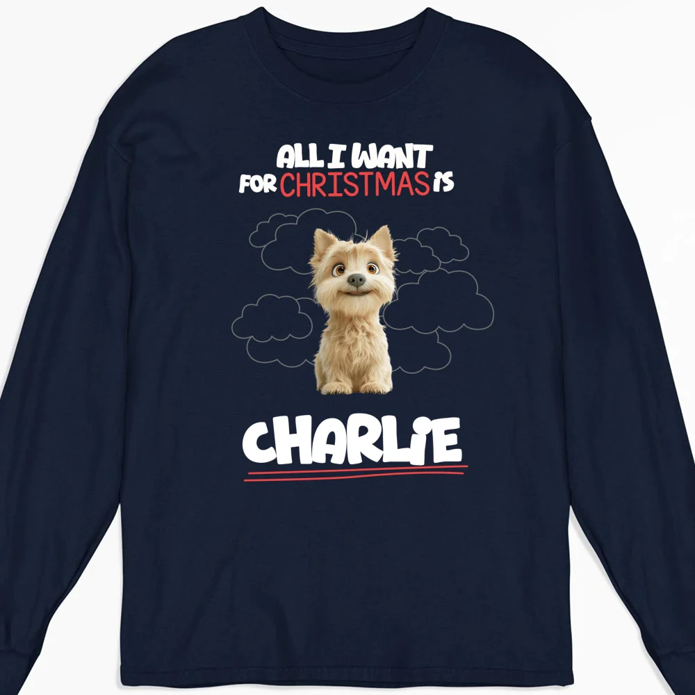 All I Want Is - Personalized Custom Long Sleeve T-Shirt - Image 5