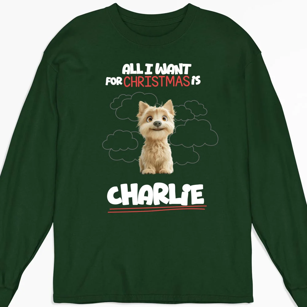 All I Want Is - Personalized Custom Long Sleeve T-Shirt - Image 6
