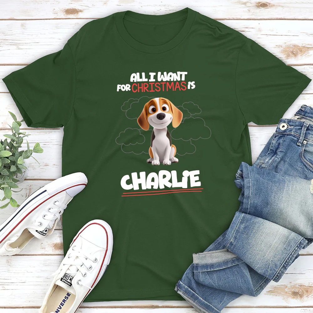 All I Want Is - Personalized Custom Unisex T-Shirt - Image 2
