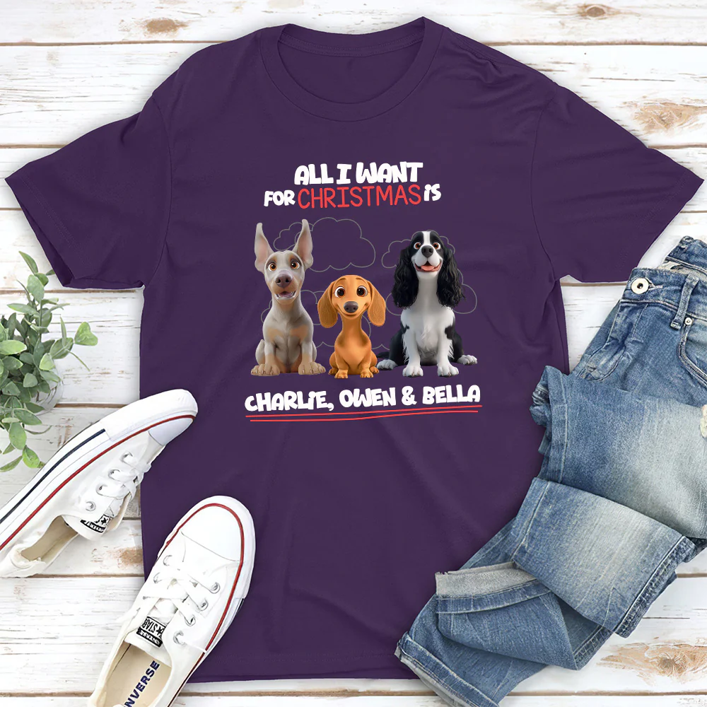 All I Want Is - Personalized Custom Unisex T-Shirt - Image 4