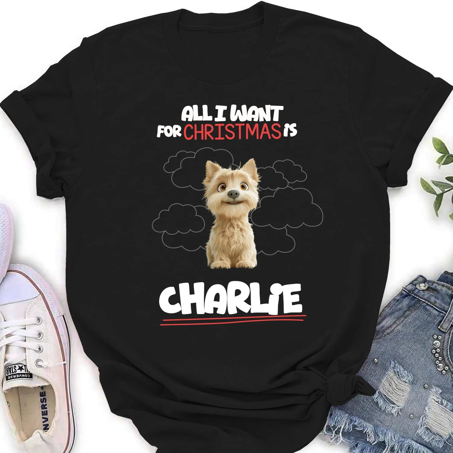 All I Want Is - Personalized Custom Women's T-Shirt - Image 6