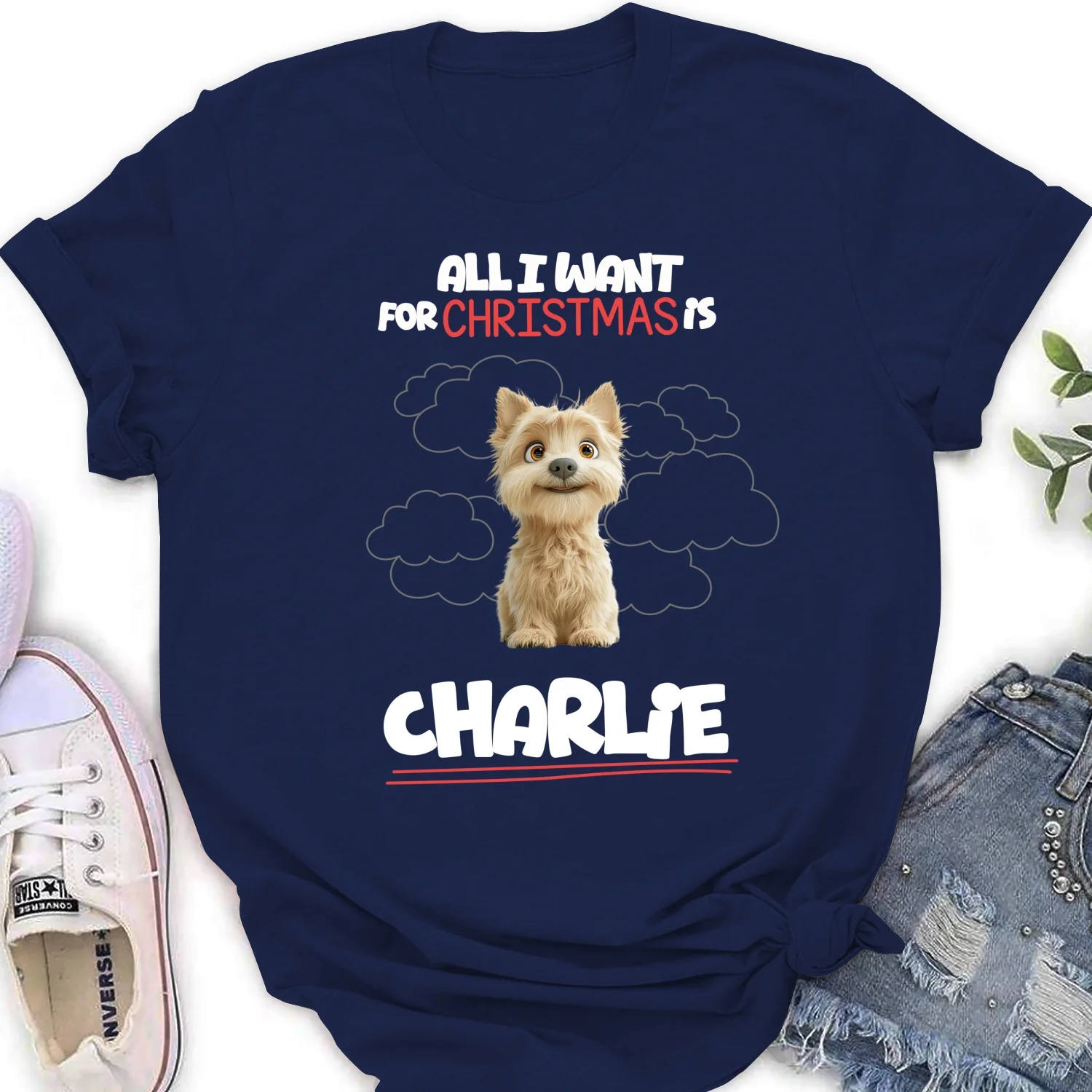 All I Want Is - Personalized Custom Women's T-Shirt - Image 7
