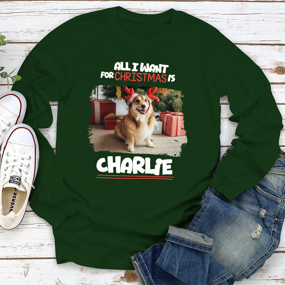 All I Want Is Photo - Personalized Custom Long Sleeve T-Shirt - Image 3