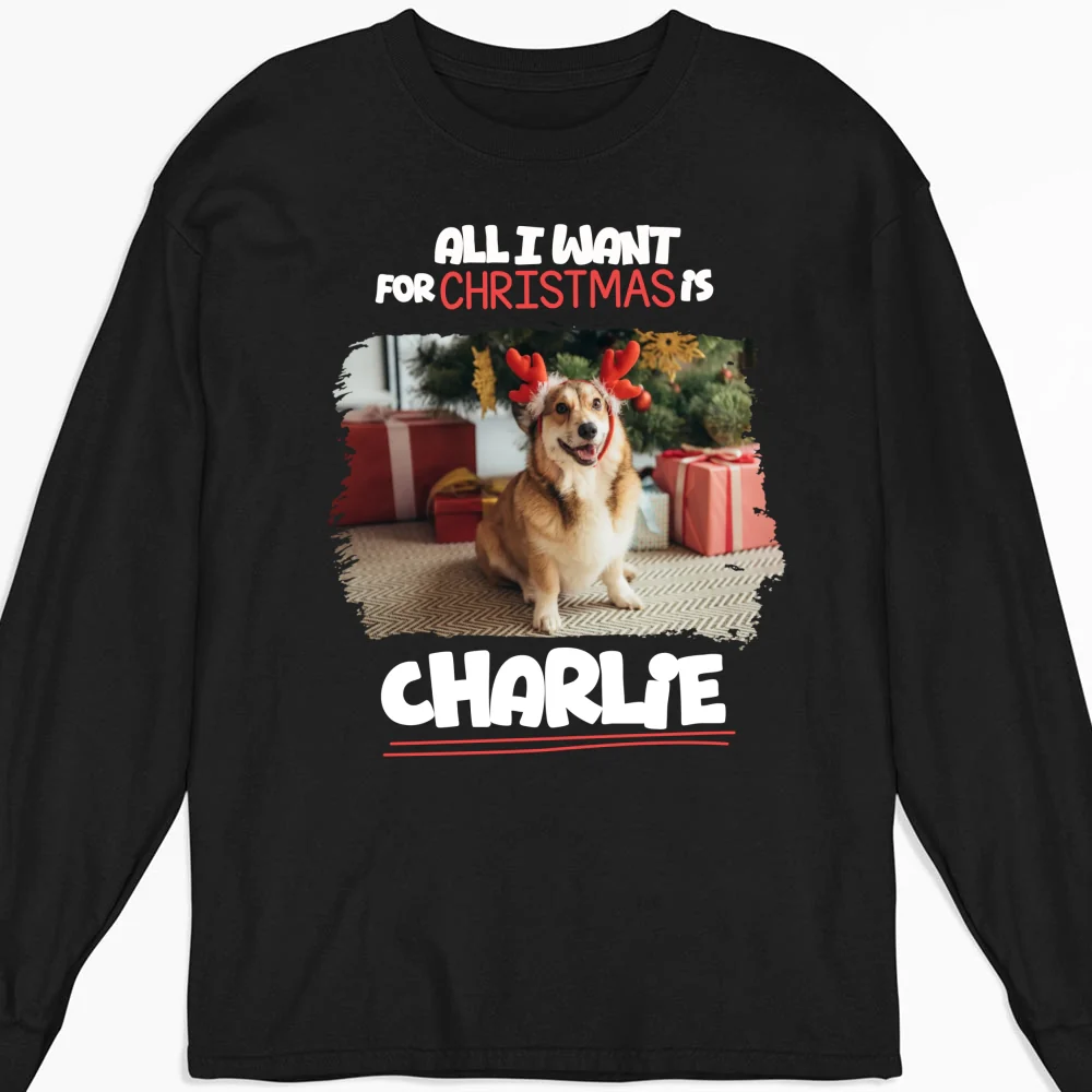 All I Want Is Photo - Personalized Custom Long Sleeve T-Shirt - Image 4